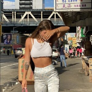 He Calls Me Butterly Satin Cigarette Style Pants